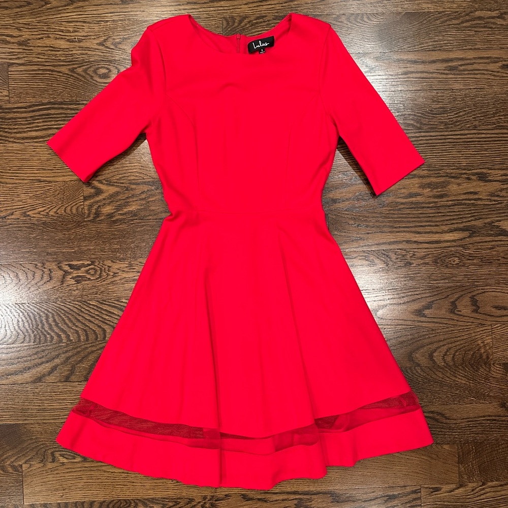 Lulu's Vibrant Red Mini Dress
